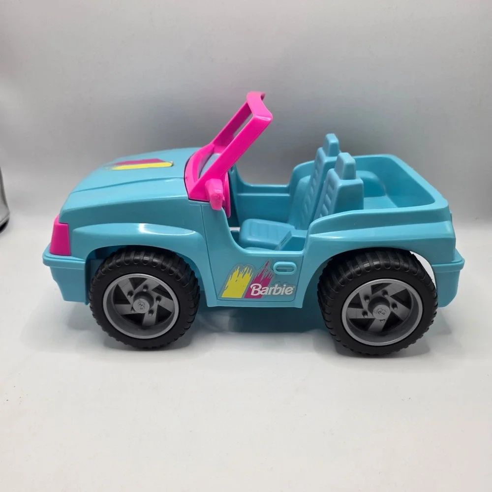 Barbie‎ Jeep Toy Vehicle Kids Blue Pink 1994 Mattel Vintage Retro Doll Car 90s